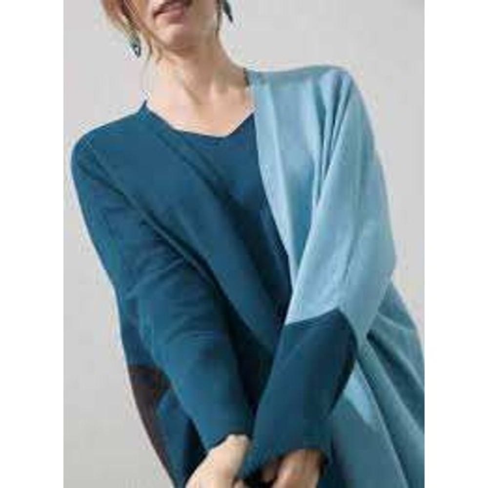 Chico's Colorblock Open Cardigan Sweater Women's Long Soft Knit - Size S/M